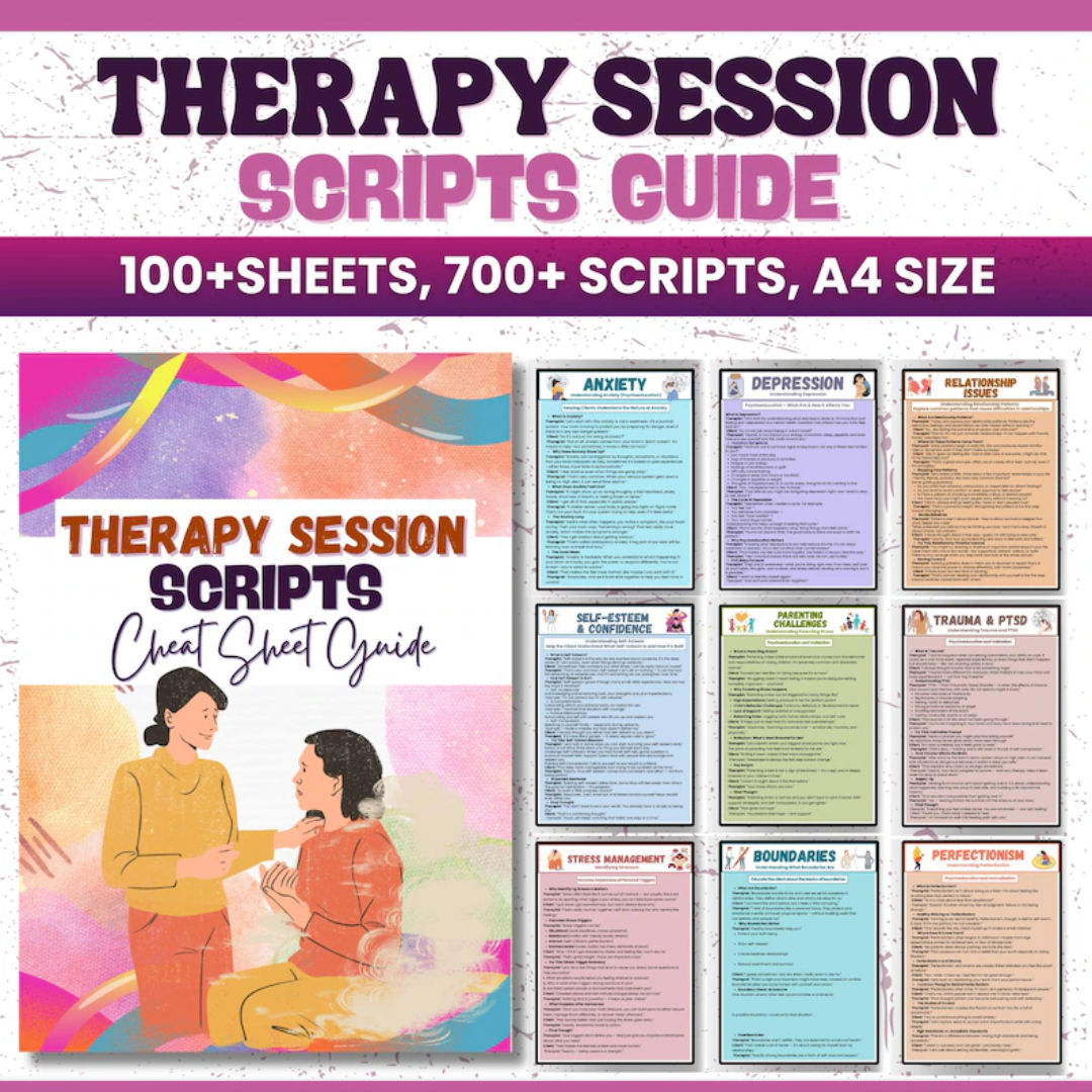 Therapy Session Scripts Guide, Psychotherapy Tools For Therapists