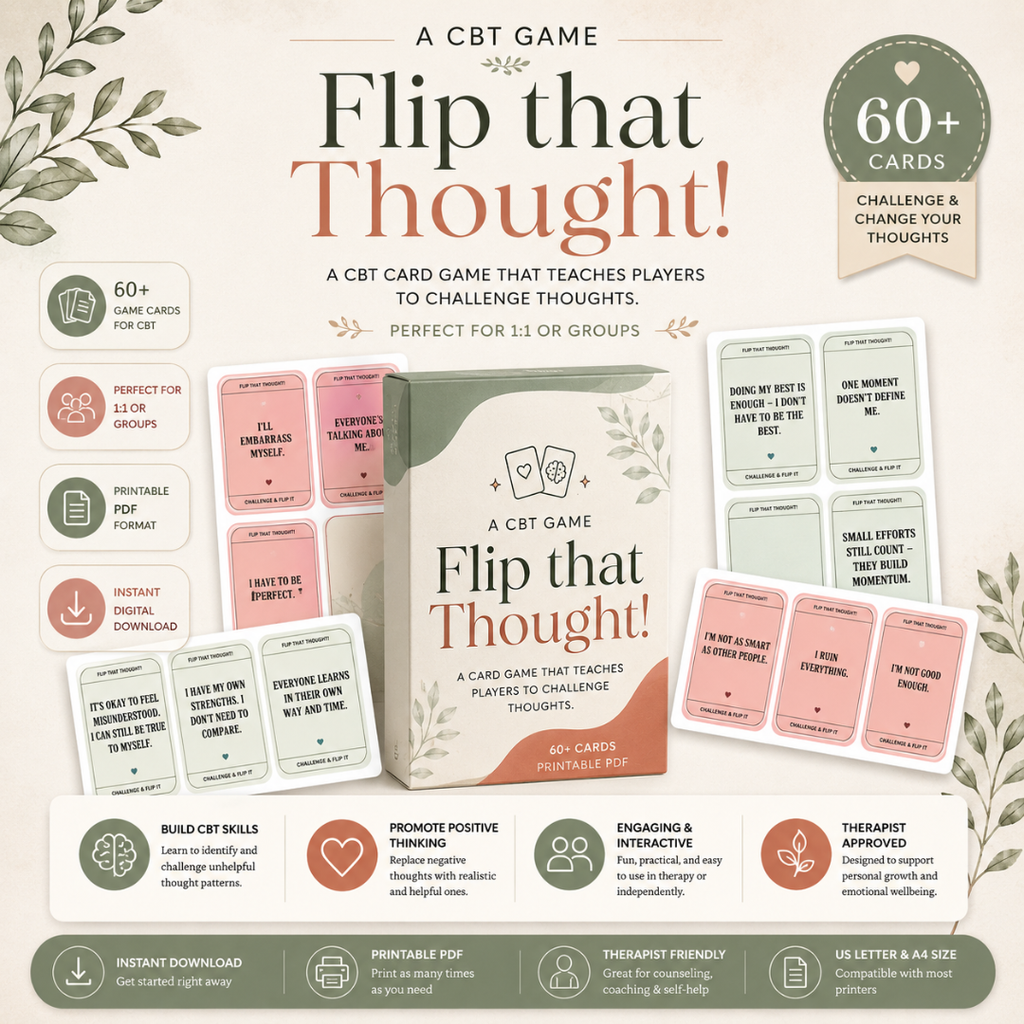 CBT Game Therapy Tool, Thought Reframing For Teens
