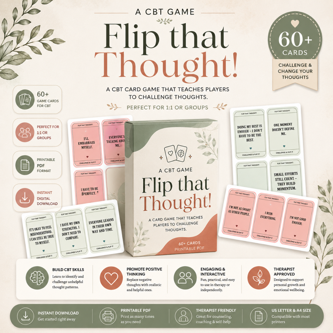 CBT Game Therapy Tool, Thought Reframing For Teens