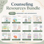 Counseling Worksheets Bundle, Printable Therapy Resources For Therapists