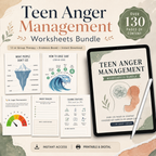 Anger Management Worksheets, Teen Therapy Exercises And Activities