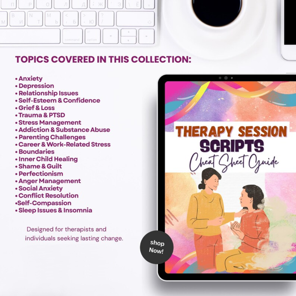 Therapy Session Scripts Guide, Psychotherapy Tools For Therapists