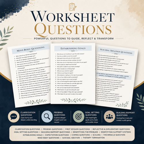 Therapy Session Questions, 600 Prompts For Counselors