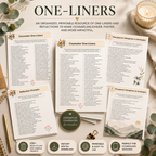 Counselor Cheat Sheets, One-Liners And Reflection Prompts