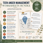 Anger Management Worksheets, Teen Therapy Exercises And Activities