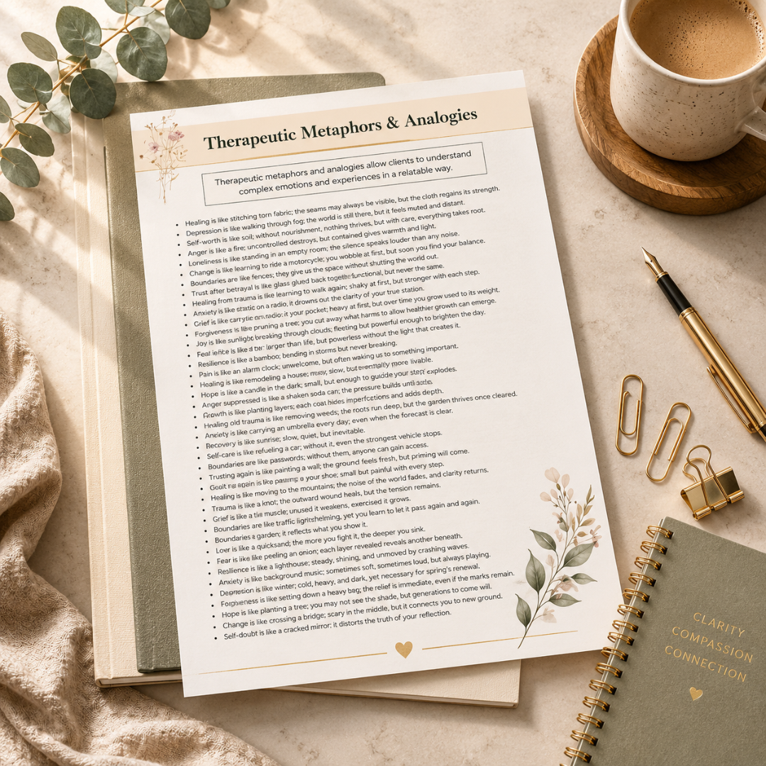 Counselor Cheat Sheets, One-Liners And Reflection Prompts