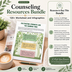 Counseling Worksheets Bundle, Printable Therapy Resources For Therapists