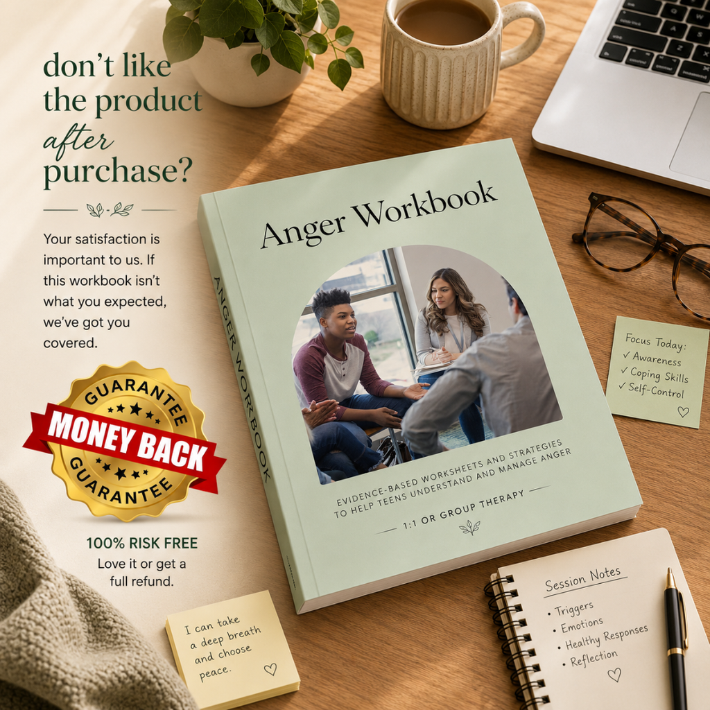 Anger Management Worksheets, Teen Therapy Exercises And Activities