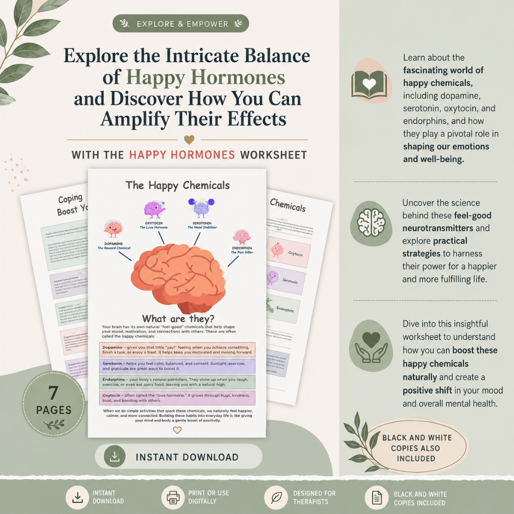 Counseling Worksheets Bundle, Printable Therapy Resources For Therapists