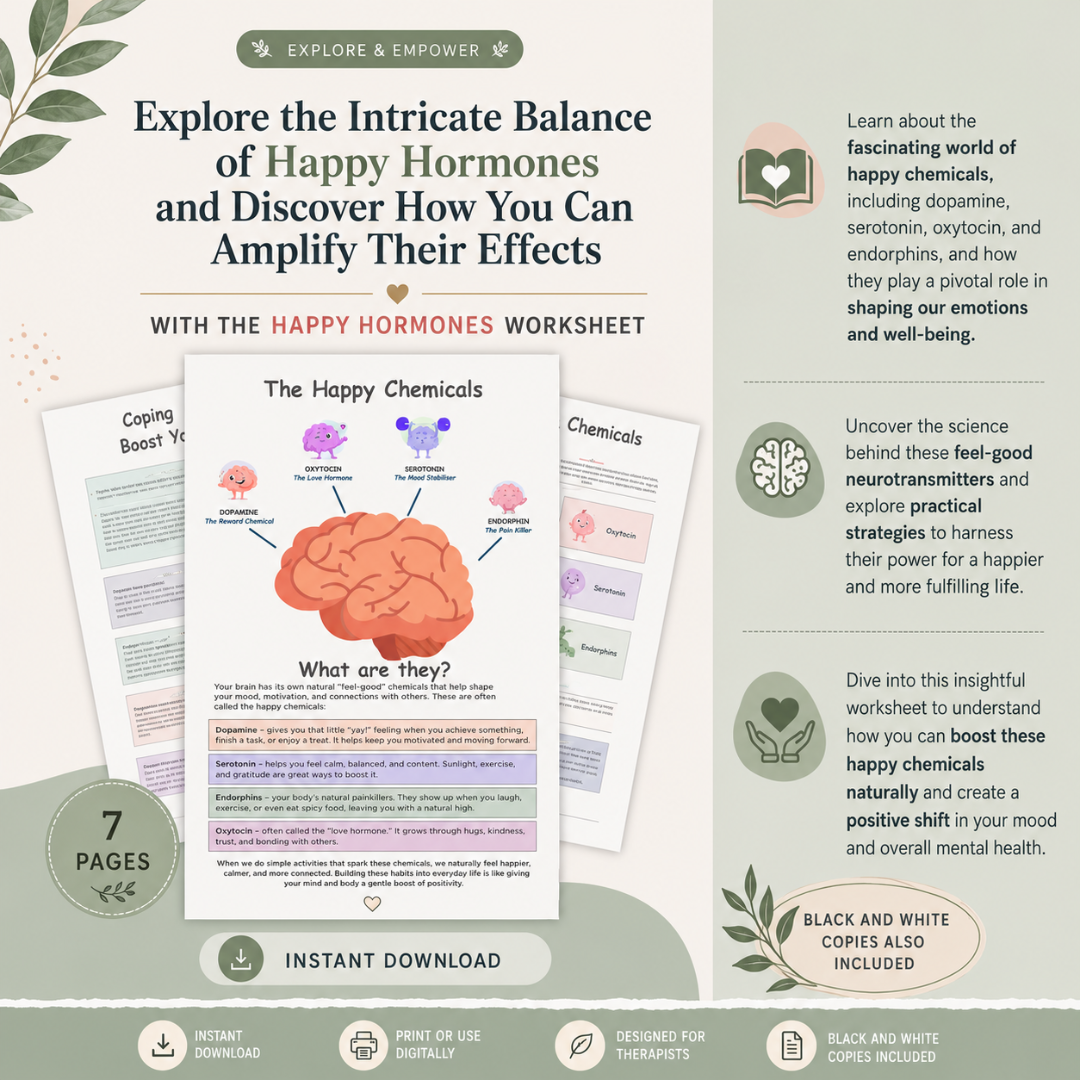 Counseling Worksheets Bundle, Printable Therapy Resources For Therapists