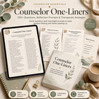 Counselor Cheat Sheets, One-Liners And Reflection Prompts