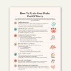 How to Stop Overthinking, Mental Reset Cheat Sheet, Guide, Step By Step