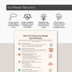 How to Stop Overthinking, Mental Reset Cheat Sheet, Guide, Step By Step